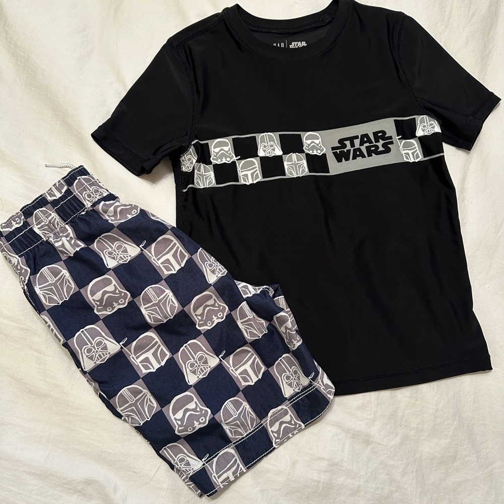 Gap Star Wars Darth Vader Swim Shirt Size Small & Shorts Size XS - Picture 2 of 8